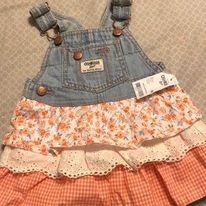 Oshkosh B’gosh overalls dress 9 months